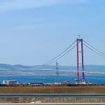 Views of the Dardanelles Strait with the 1915 Çanakkale Bridge